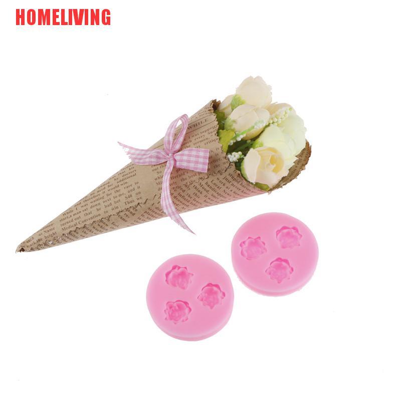 Khuôn silicone Tạo Hình Hoa Hồng 3d Trang Trí Bánh