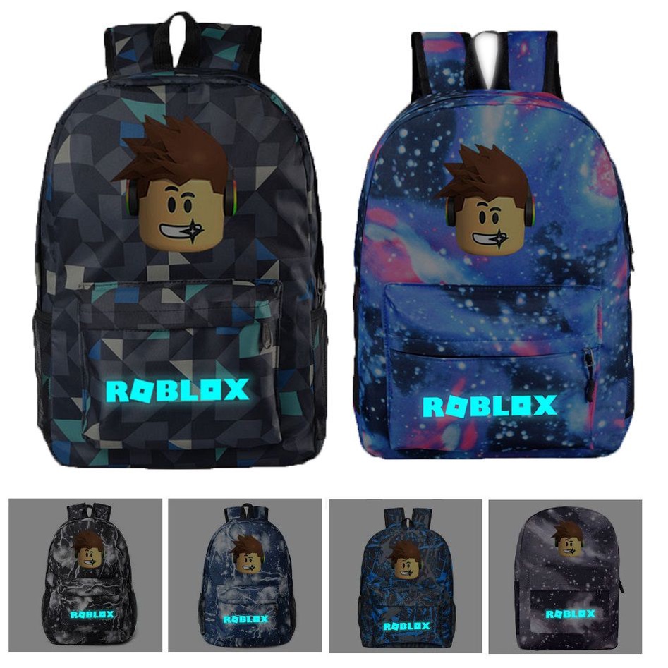 Ba Lô Vải Canvas Dạ Quang In Hình Roblox