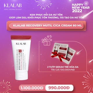 Kem phục hồi da hư tổn KLALAB Recovery Multi Cica Cream làm sạch sâu & cân bằng da 80 ml