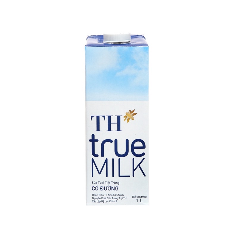 ( Có Đường/ Ít Đường/ Không Đường ) Sữa Tươi TH True Milk - 1 Lít