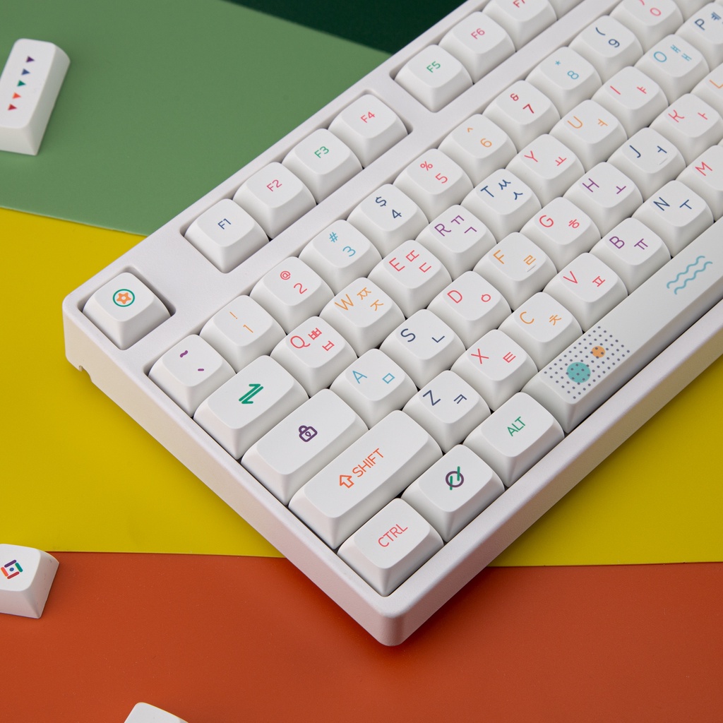 PBT XDA Profile 127 Phím Keycaps Dye Thăng hoa Bố cục ANSI cho bàn phím cơ Công tắc Gateron Kailh Cherry MX