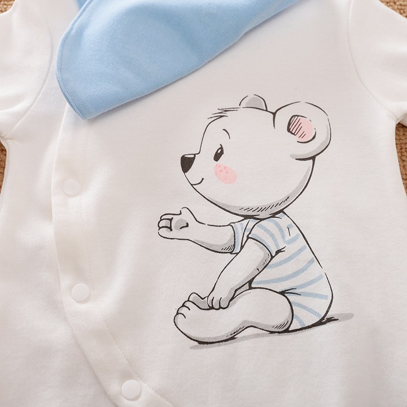 Bodysuit bé sơ sinh, áo sơ sinh cho bé từ 1 tháng đến 1 tuổi họa tiết chuột xinh chất liệu cotton 100% cao cấp  DB15