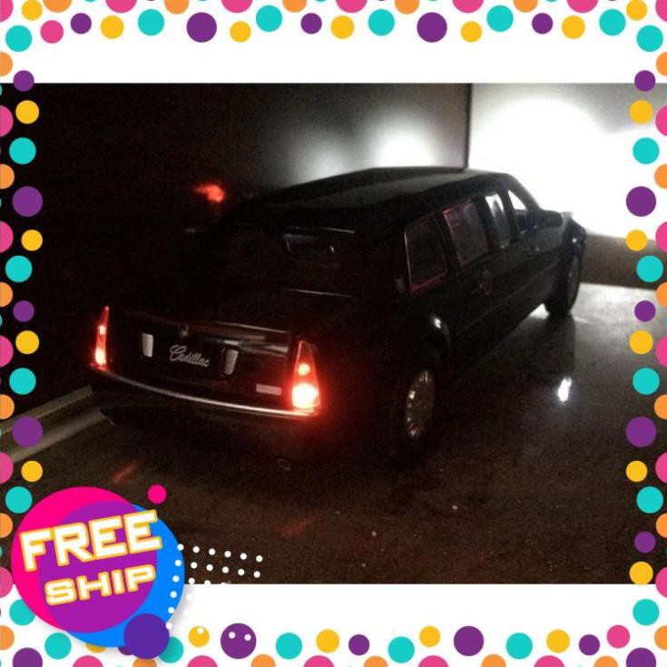 Xe mô hình CADILAC kích thước 22x6.5x5.8 cm xe tổng thống mỹ chất liệu kim loại chạy cót sang trọng