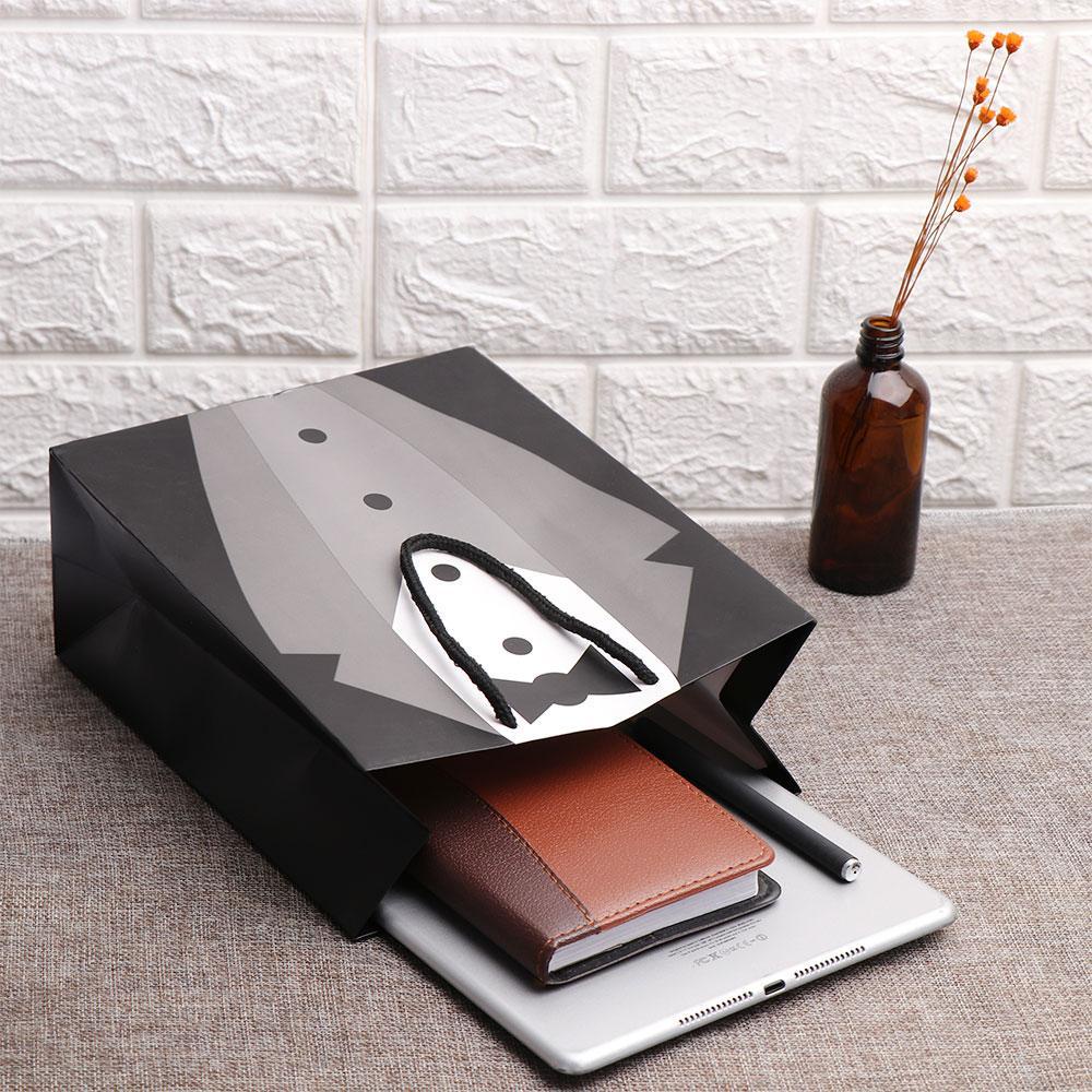 Bộ 2 / 5 Túi Giấy Kraft Đựng Quà Có Tay Cầm Tái Sử Dụng Được KENT1 2 / 5 Cái