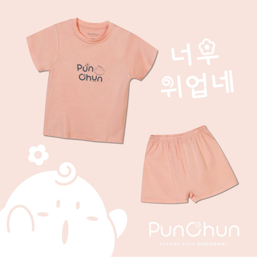 [PUNCHUN] Bộ Sơ Sinh Cộc Tay Cho Bé Trai/Gái Hãng Chất Cotton mềm Mát (sz 3M - 5y)