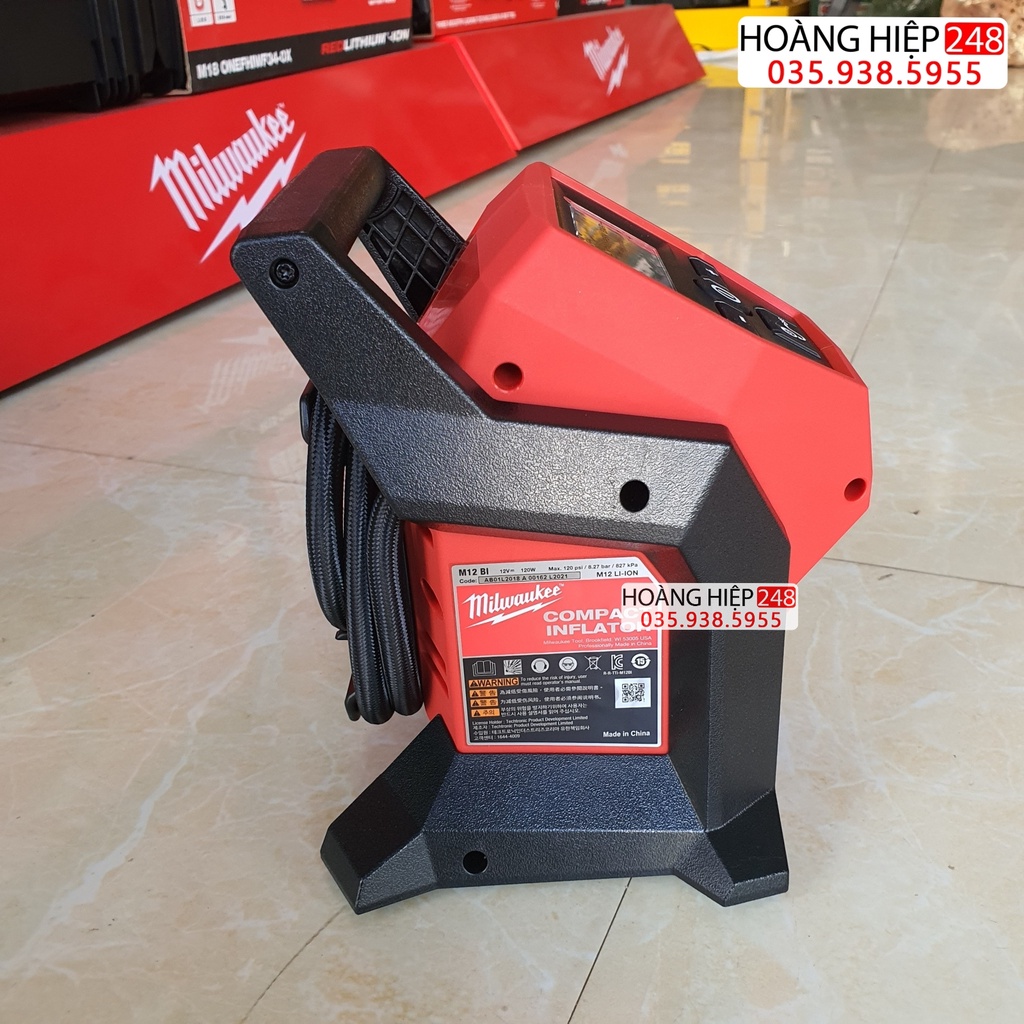Milwaukee Thân máy bơm hơi dùng pin 12V M12 BI-0