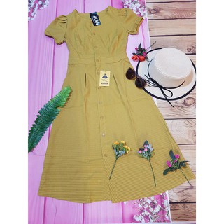 Đầm kẻ vintage HM