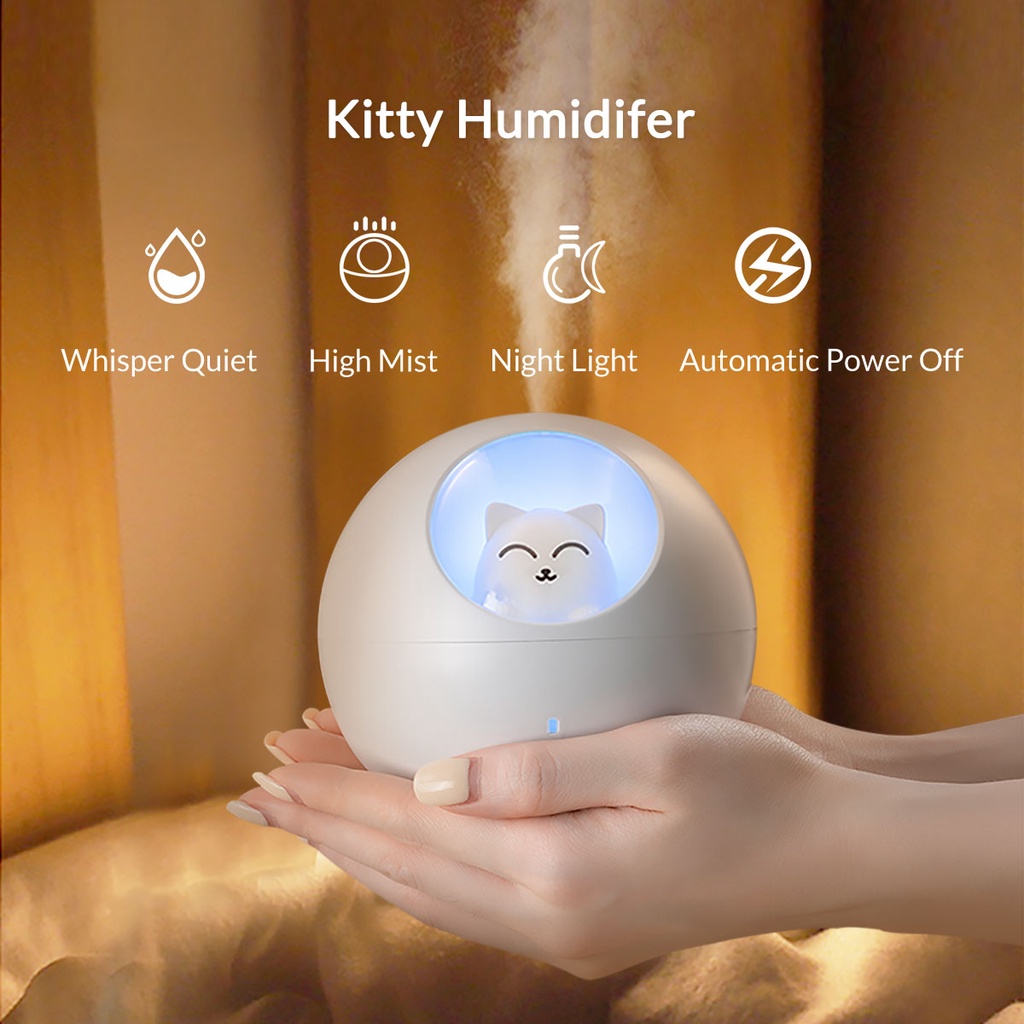 Máy tạo độ ẩm không khí kiêm đèn Kitty trang trí phòng siêu cute ORICO WT-TX5