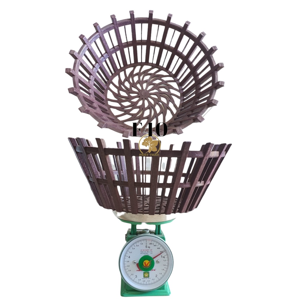 Chậu Nhựa có nan phụ Trồng lan SIÊU DÀY, SIÊU BỀN F40CM