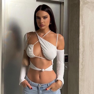 Áo croptop sexy đan dây