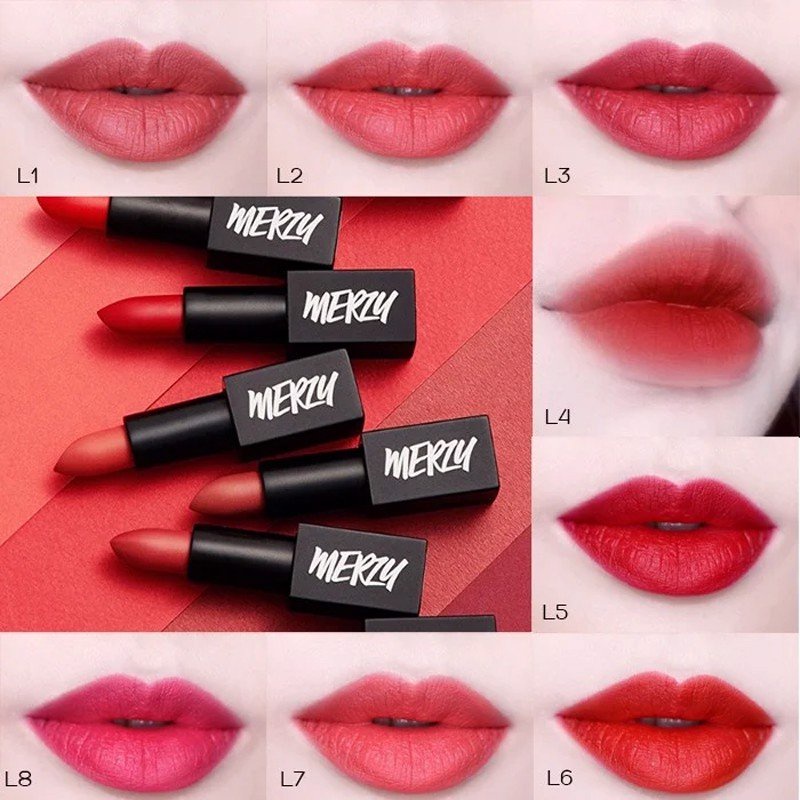 [Ver Noir] Son thỏi siêu lì, mịn mượt Hàn Quốc Merzy The First Lipstick