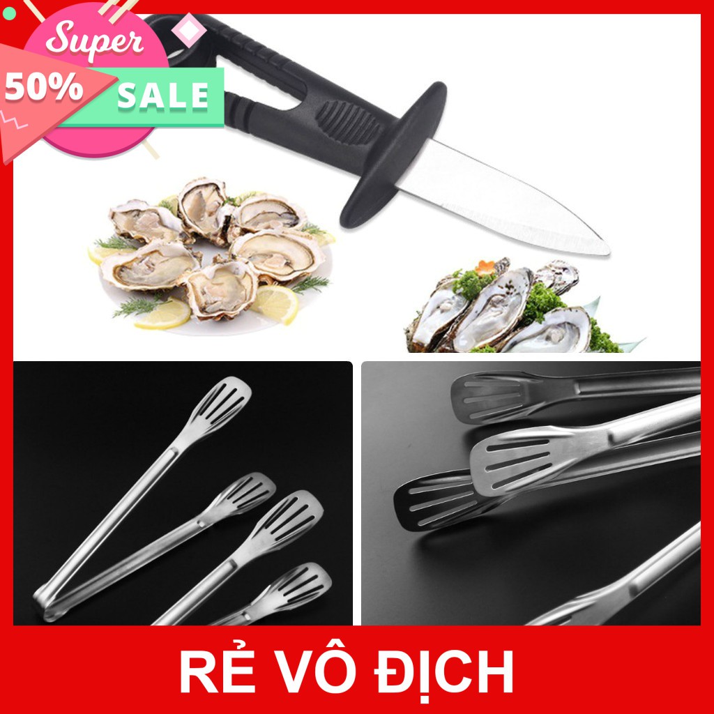 [XÃ KHO] DAO TÁCH VỎ HÀO - KẸP GẮP THỊT (9 INCH), GẮP ĐÁ (7 INCH) [HCM]