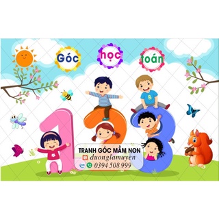 góc học toán- decal mầm non