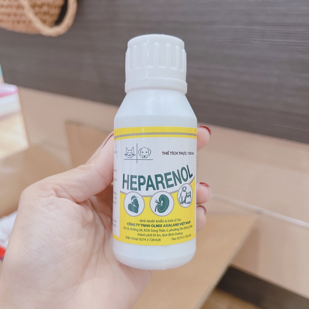 HEPARENOL (PHÁP) BỔ GAN MẬT, HỖ TRỢ TIÊU HÓA CHO CHÓ MÈO