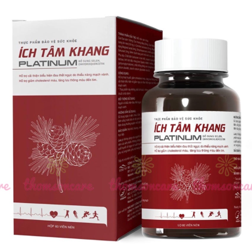 Ích Tâm Khang Platinum hộp 60 viên , hỗ trợ hoạt huyết - Gia Hân