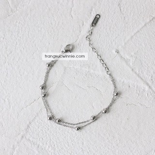 Lắc tay nữ titan double bi B