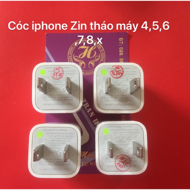 Cóc iphone Zin tháo máy xài được cho iphone 4,5,6,7,8,x