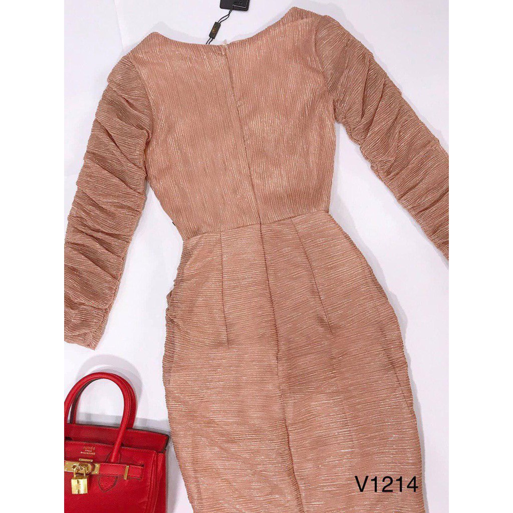 [ xả kho ] MiD Đầm dài tay dáng body quyến rũ V1214 Mie Design kèm ảnh thật