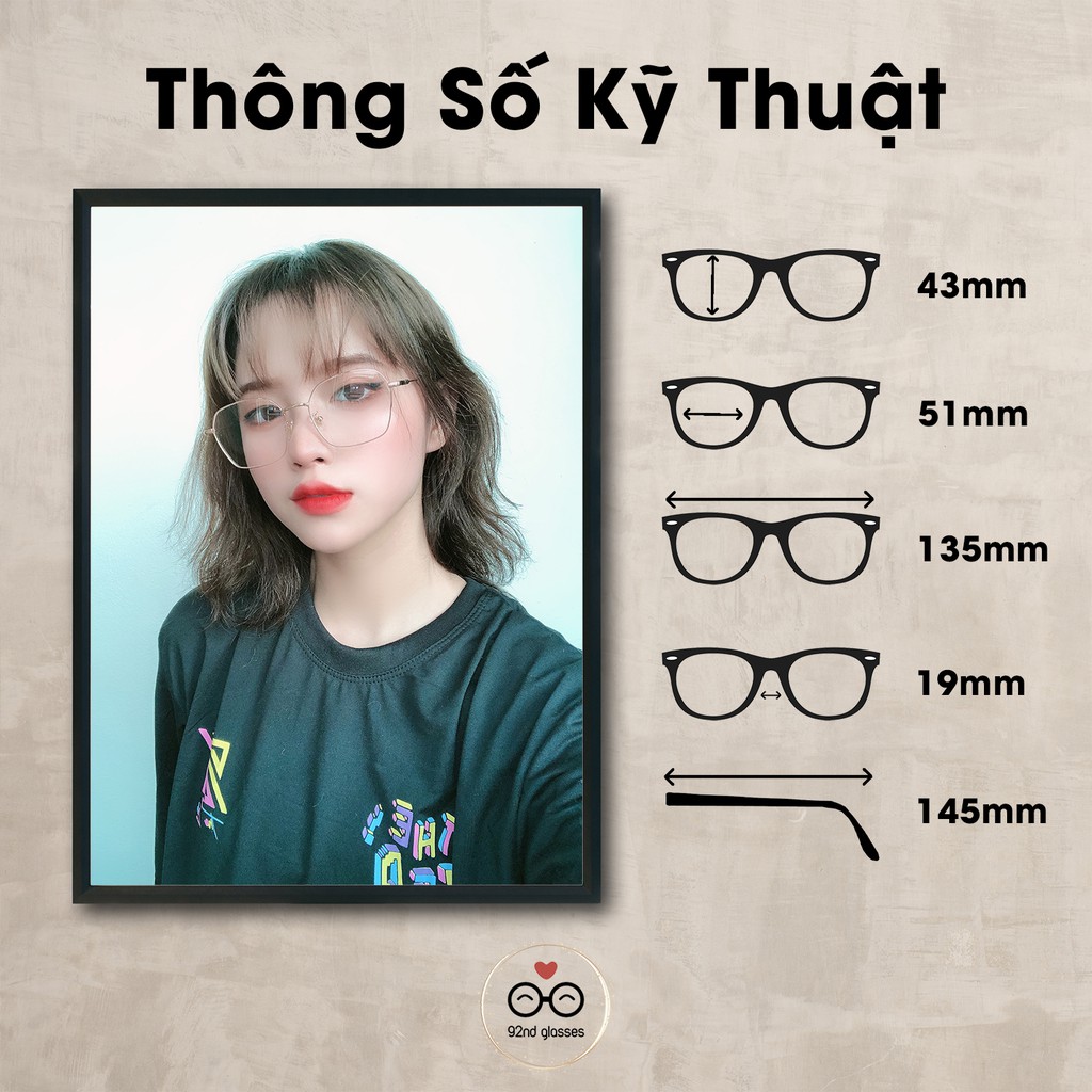 Gọng Kính Cận Đa Giác Lani 2808 - Lắp Mắt Cận Theo Yêu Cầu | BigBuy360 - bigbuy360.vn