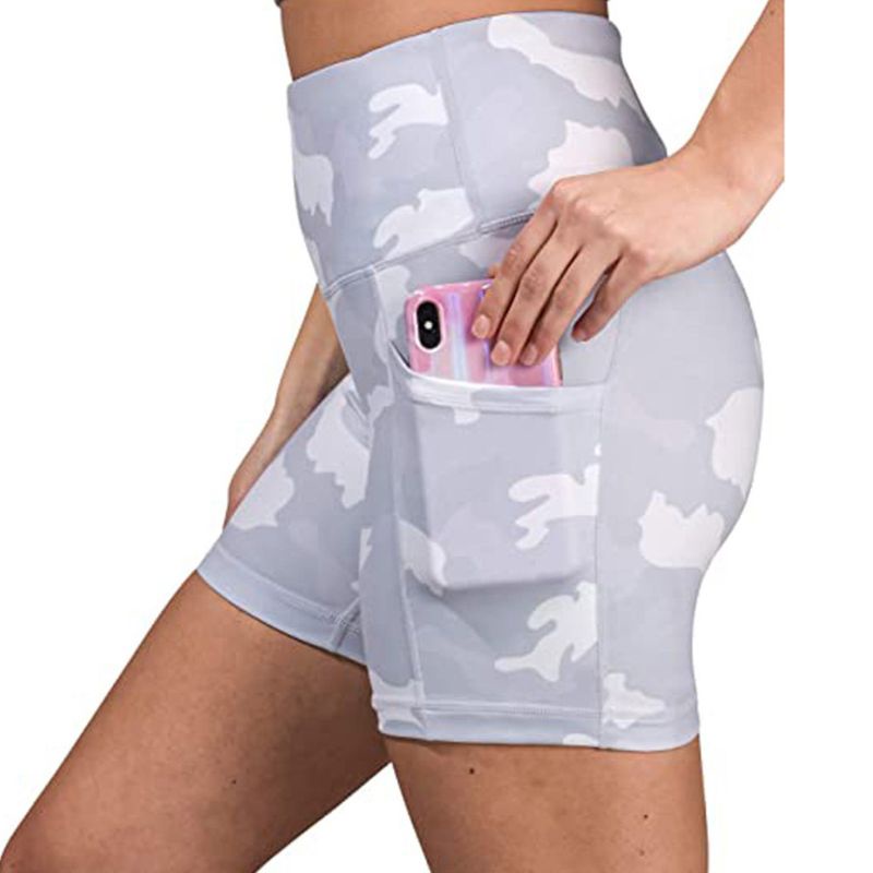 Quần Legging Thể Thao Lưng Cao Phối Túi Họa Tiết Rằn Ri Cá Tính Cho Nữ