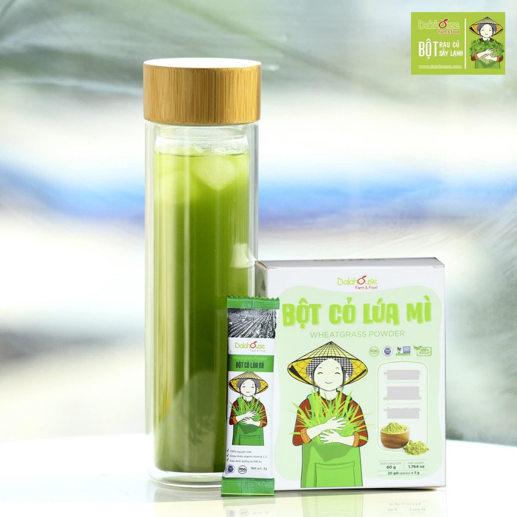 Bột Cỏ Lúa Mì Sấy Lạnh Dalahouse 60g (20 gói * 3g)