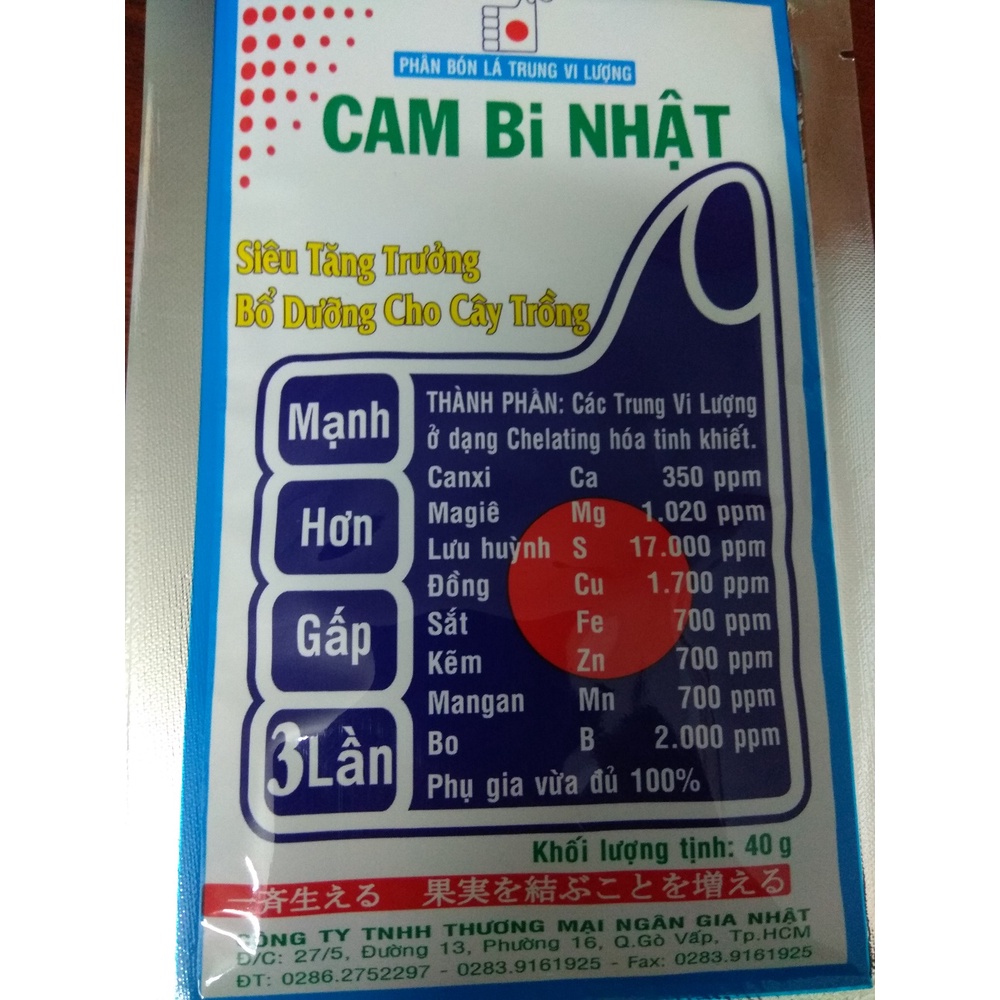 Phân bón lá trung vi lượng Cambi Nhật