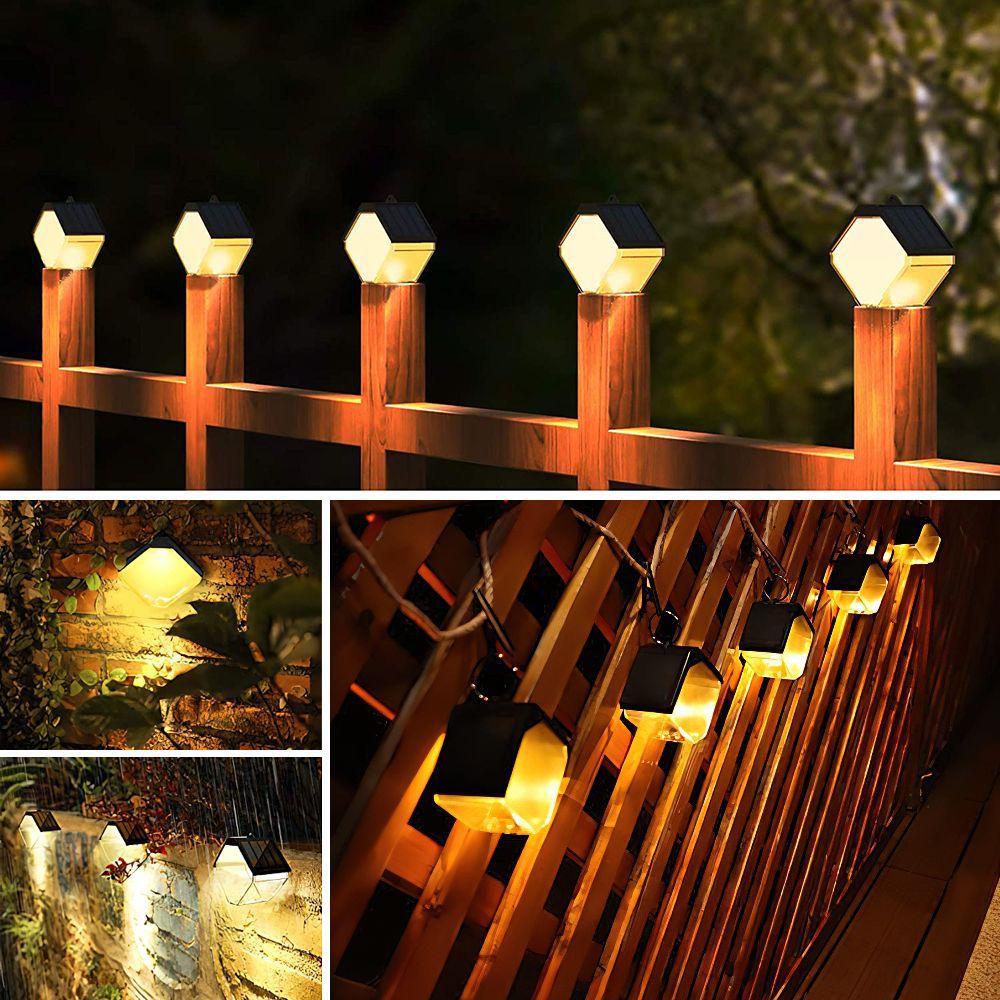 GOGOUP Đèn LED Năng Lượng Mặt Trời Gắn Tường Chống Thấm Nước