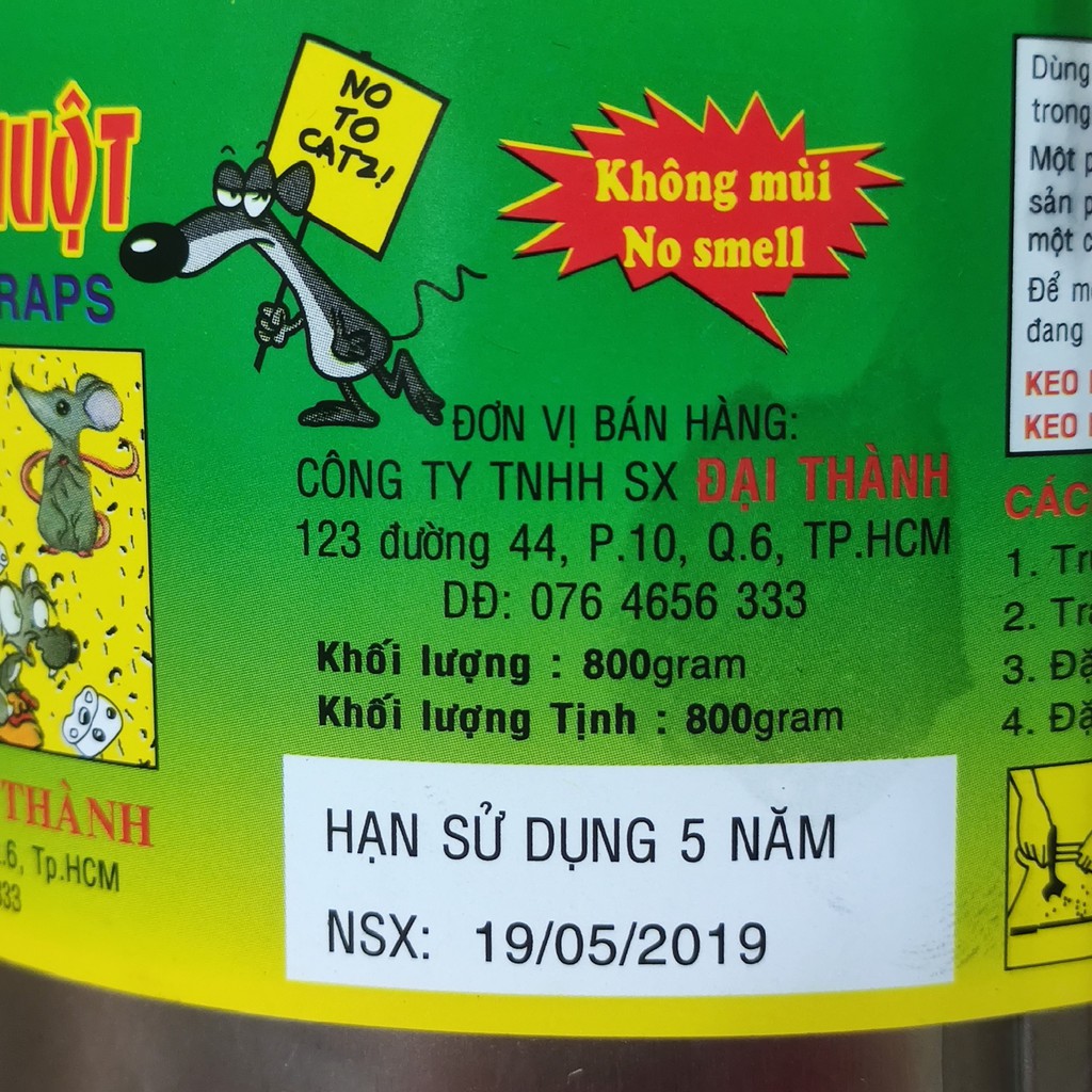 Hũ keo dán chuột, keo bẫy chuột ĐẠI THÀNH 800g