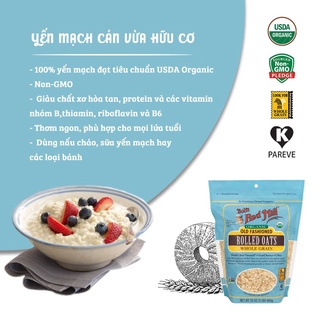 Yến Mạch Cán Vừa Hữu Cơ Bob's Red Mill