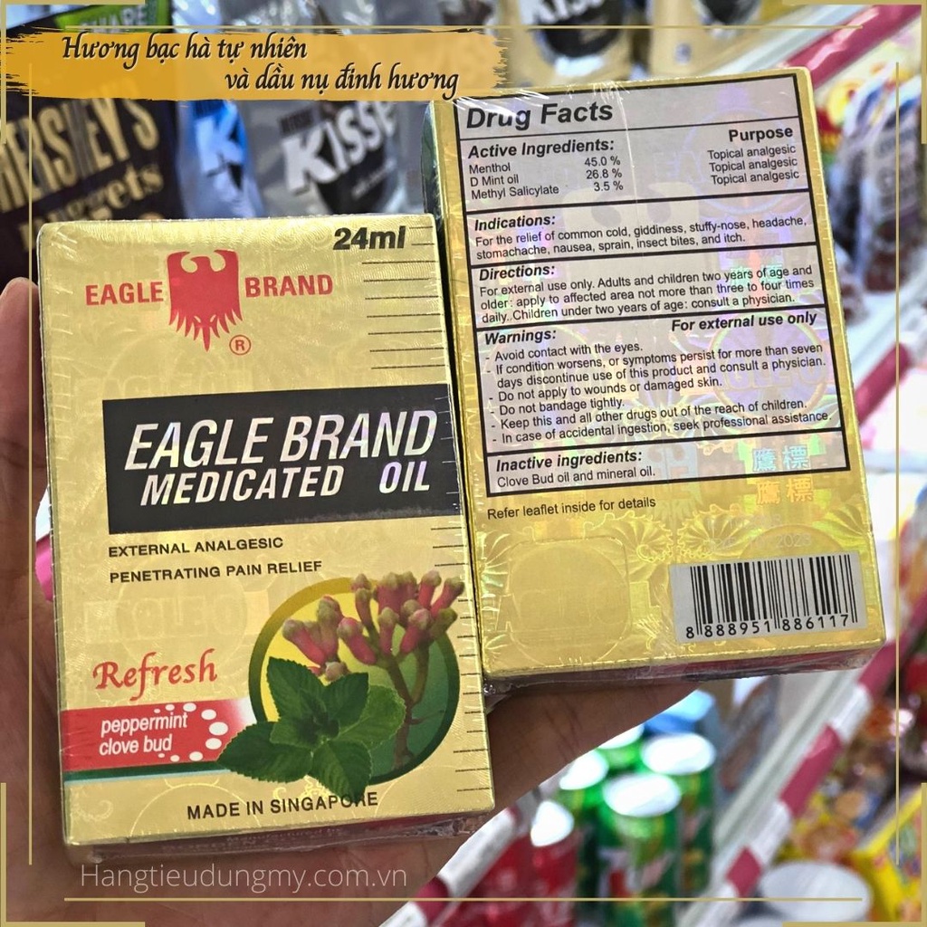 Dầu gió xanh Eagle Brand Medicated Oil 24ml