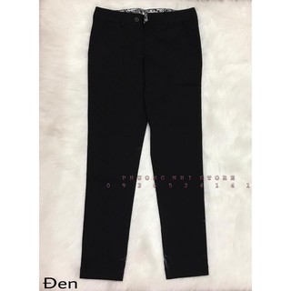 Quần dài kaki thun màu đen / quần dài nữ trơn basic