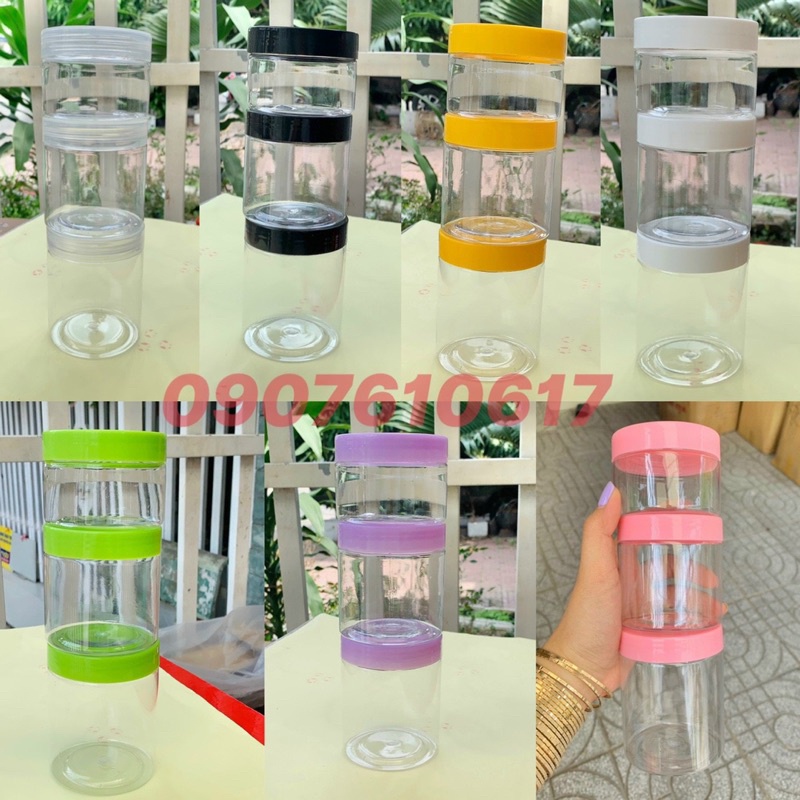 Sỉ 100 hủ pet trong 200g có nắp lót