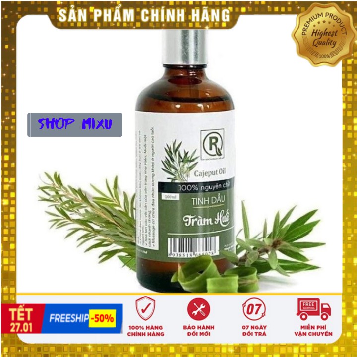 [Free ship - 100ml - Loại tốt nhất] Tinh Dầu Tràm Huế nguyên chất cao cấp nhiều tác dụng cho bé và gia đình