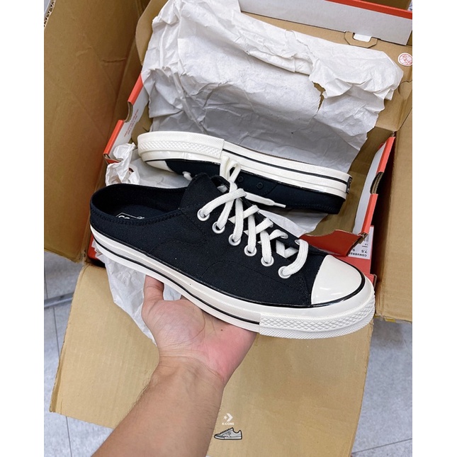 Giày Converse 1970s Mule Slip Black | Sục Canvas Thể Thao Màu Đen Lười 172591C