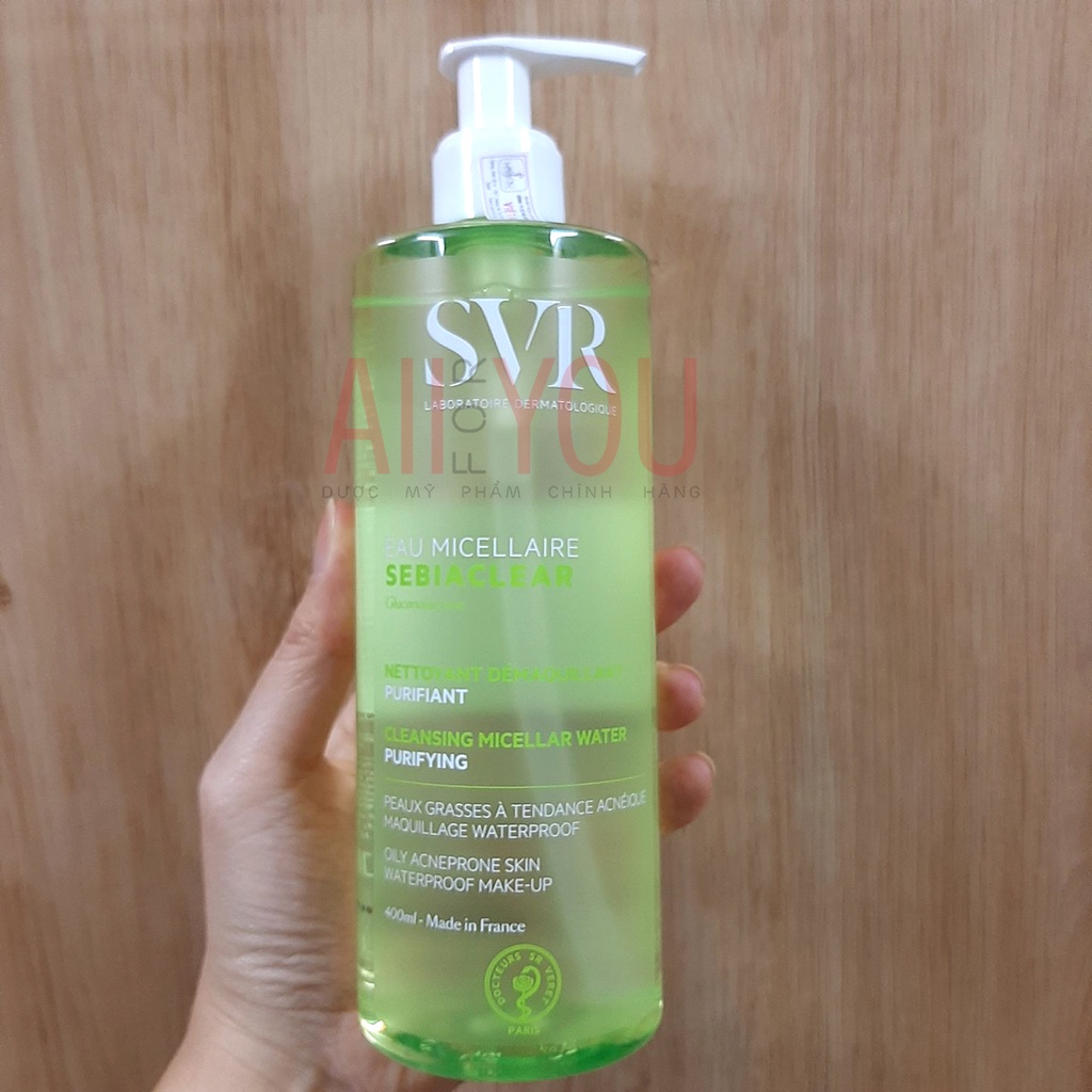 [TEM VIỆT NỮ] SVR Sebiaclear Eau Micellaire 400mL - Nước Tẩy Trang Giúp Làm Sạch Và Loại Bỏ Dầu Cho Da.