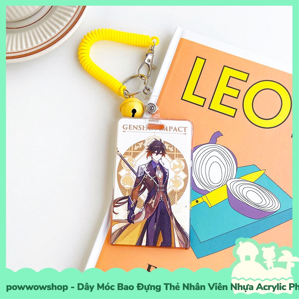 [Sẵn VN - Hỏa Tốc] Dây Móc Bao Đựng Thẻ Nhân Viên Nhựa Acrylic Phong Cách Nhân Vật Game Genshin Impact