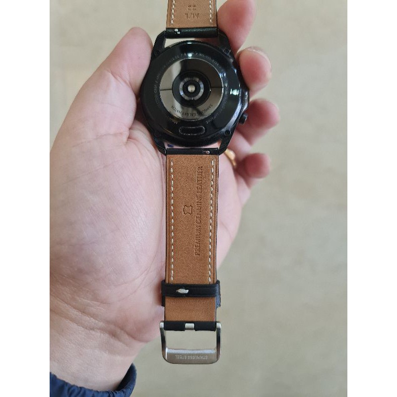 Dây da đồng hồ samsung Watch 3 45mm/Size 22mm dây chính hãng
