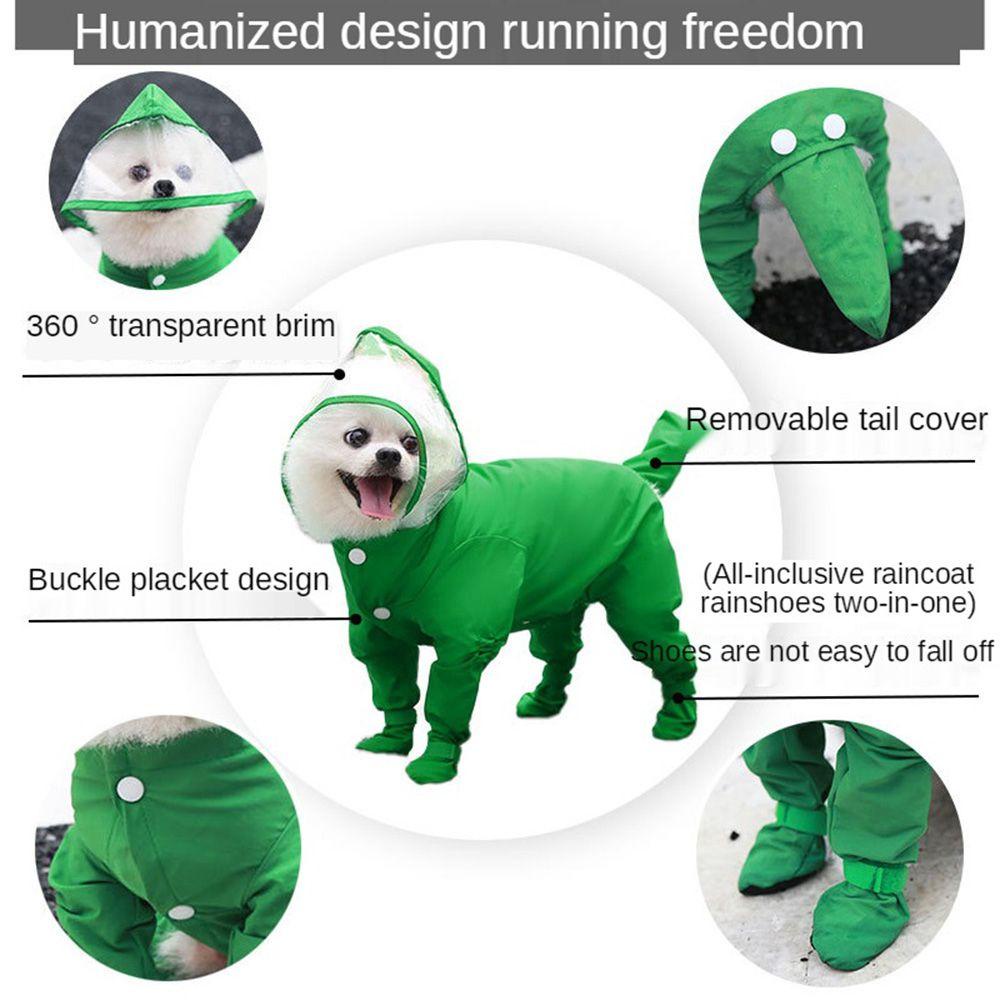 Áo Mưa Bốn Mảnh Toàn Diện Chống Thấm Nước Cỡ Nhỏ / Vừa / Nhỏ Cho Cún Cưng