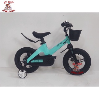 Xe đạp trẻ em Vành Đúc Khung Magie Siêu Nhẹ Vicky 12-14-16-18inch
