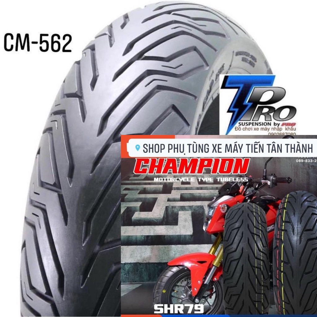 VỎ LỐP CHAMPION GAI SHR-79 ( 80-90-100-110-120 / 14 INCHES) VARIO / CLICK125 / PCX / VISON