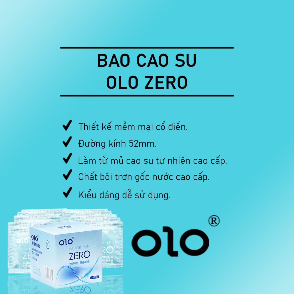 BCS Combo 2 hộp Bao Cao Su Siêu Mỏng ZERO HA FOR MAN OLO 13 bcs