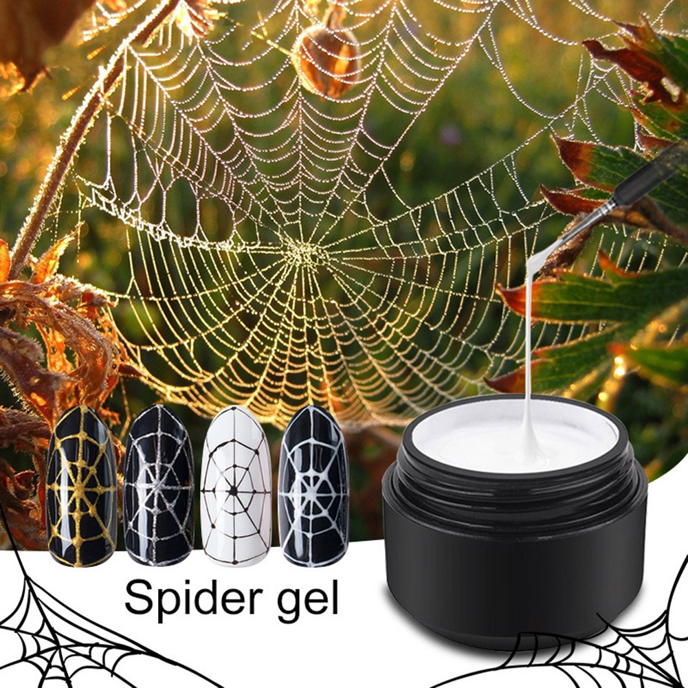 Gel UV vẽ họa tiết mạng nhện DIY co giãn trang trí móng tay sáng tạo