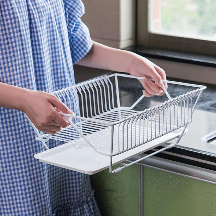 Kệ giá úp chén bát Inomata cao cấp màu trắng