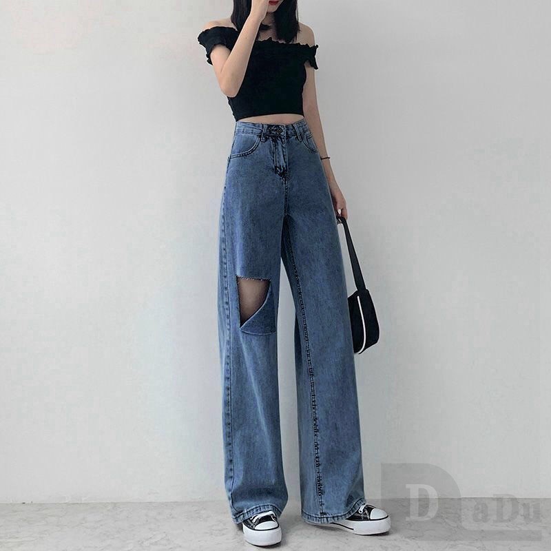Quần Jeans Nữ Lưng Cao Ống Loe 3 Màu Size S-5Xl