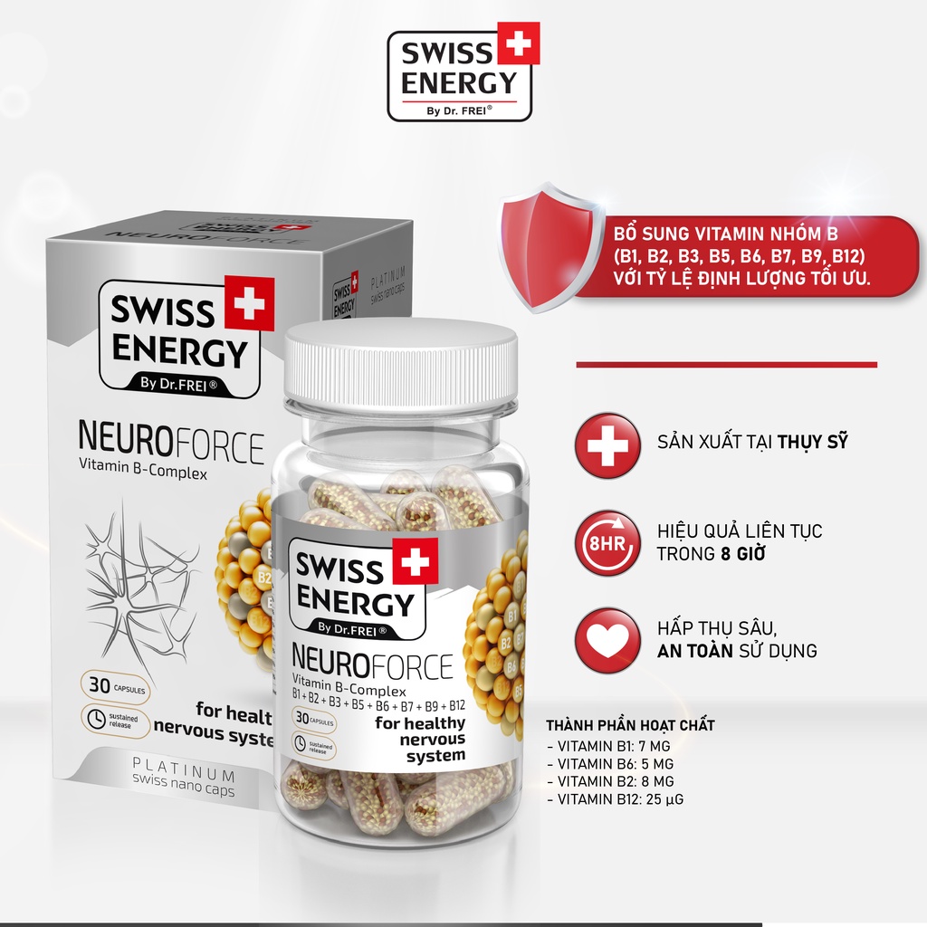 Viên Nang Cải Thiện Trí Nhớ, Tăng Tập Trung Swiss Energy Neuroforce