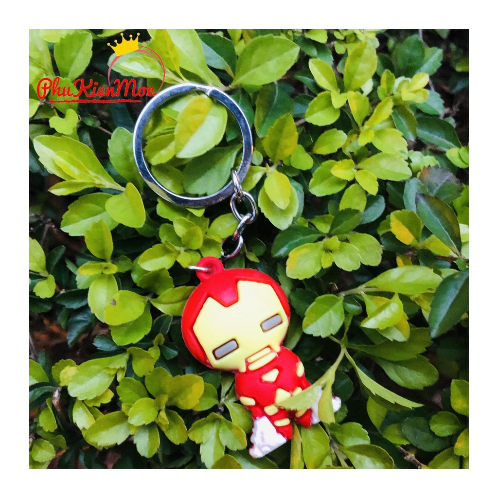 Móc khóa siêu nhân Marvel người nhện và Iron Man tự Handmade