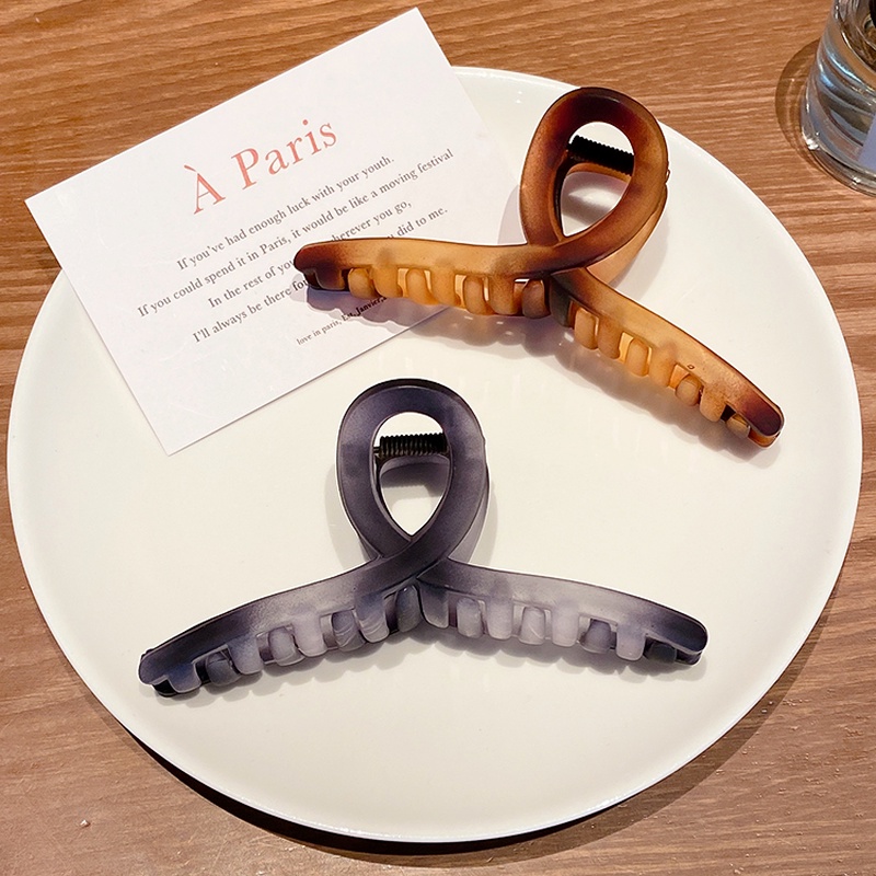 Kẹp tóc cỡ lớn bằng nhựa acrylic phong cách thời trang 2021