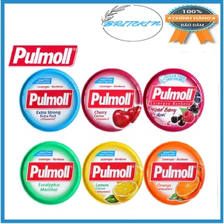 Kẹo Ngậm Ho, Giảm Đau Họng Không Đường Vị Trái Cây Pulmoll Đức (20g, 50g)