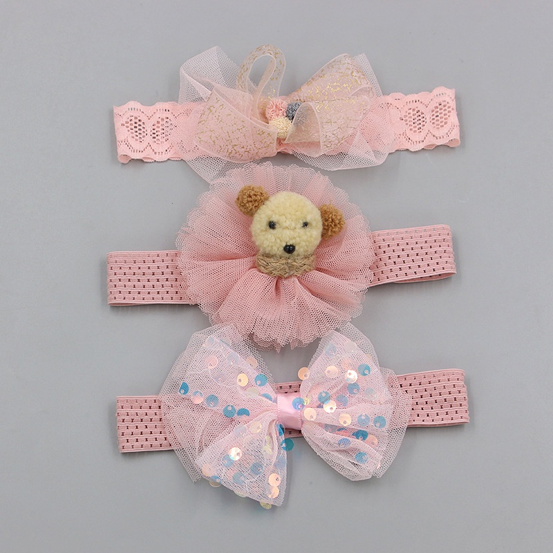 Set 3 Băng Đô Mềm Co Giãn Đáng Yêu Cho Bé