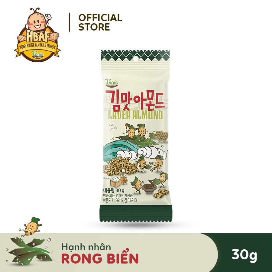 Hạnh nhân Tẩm vị Tom's Farm 30g Hàn Quốc | BigBuy360 - bigbuy360.vn